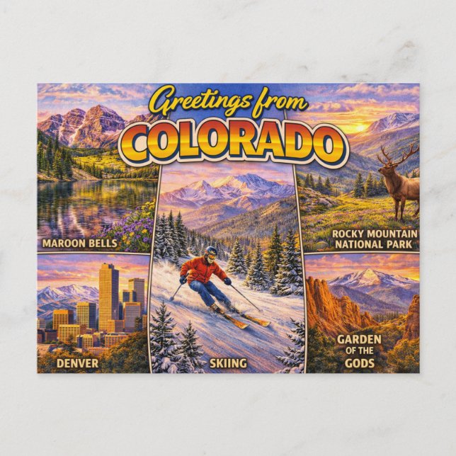 Greetings From Colorado Postcard (Front)