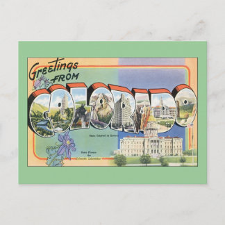 Greetings from Colorado Postcard