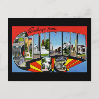 Greetings from Columbia South Carolina Postcard
