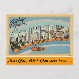 Greetings from Columbus Postcard