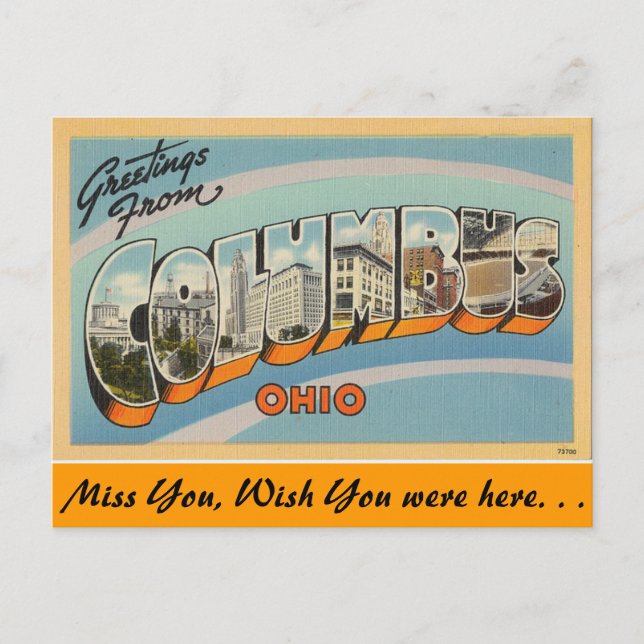 Greetings from Columbus Postcard (Front)