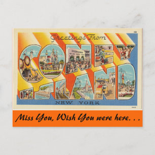 Greetings from Coney Island Postcard