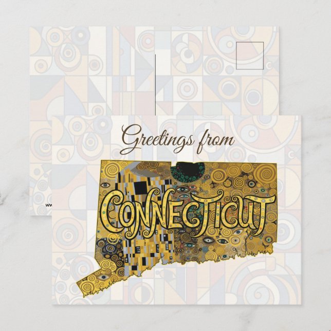 Greetings from Connecticut Postcard (Front/Back)