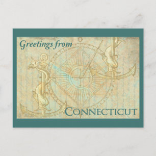 Greetings from Connecticut Postcard