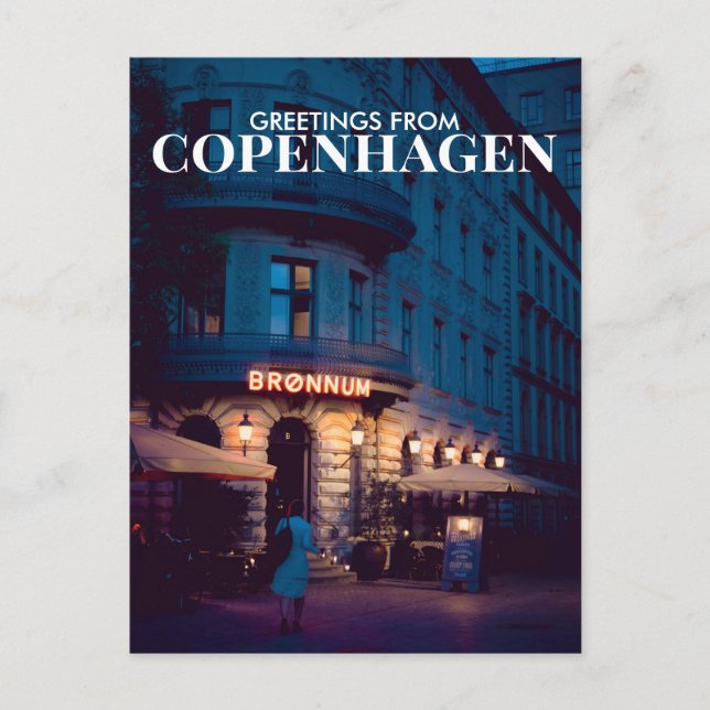 Greetings from Copenhagen Denmark Postcard (Front)