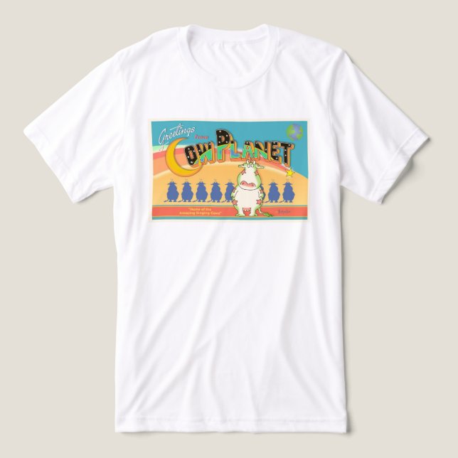 GREETINGS FROM COW PLANET Boynton Tri-Blend Shirt (Design Front)