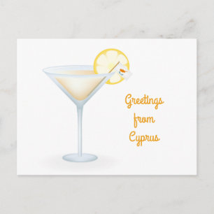 Greetings From Cyprus Cocktail Holiday Card