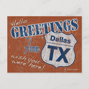 Greetings from Dallas Texas Postcard