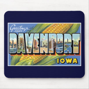 Greetings from Davenport, Iowa! Mouse Mat