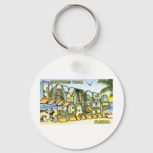 Greetings from Daytona Beach, FL Key Ring