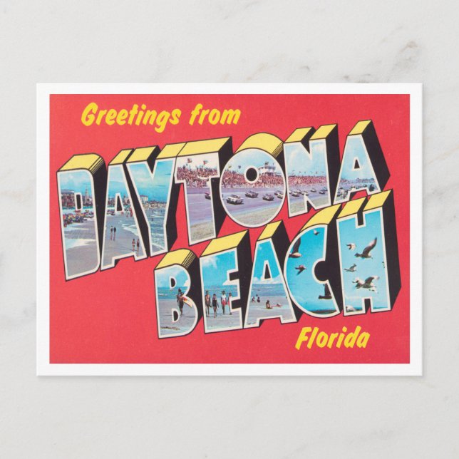 Greetings from Daytona Beach, Florida Travel Postcard (Front)