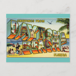 Greetings from Daytona Beach Florida Travel Postcard
