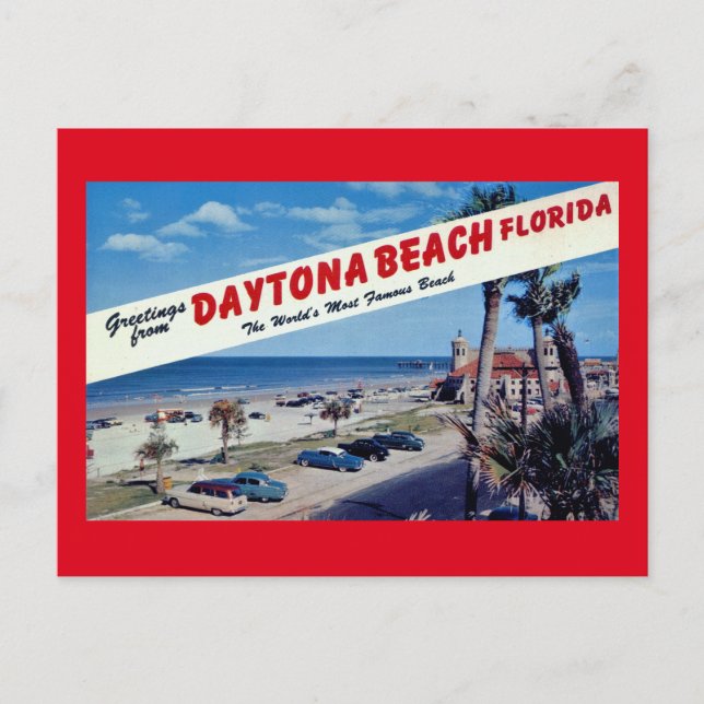 Greetings from Daytona Beach, Florida Vintage Postcard (Front)
