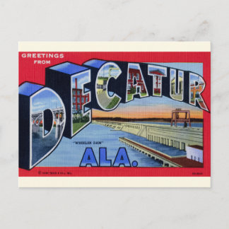 Greetings from Decatur, AL Large Letter Postcard