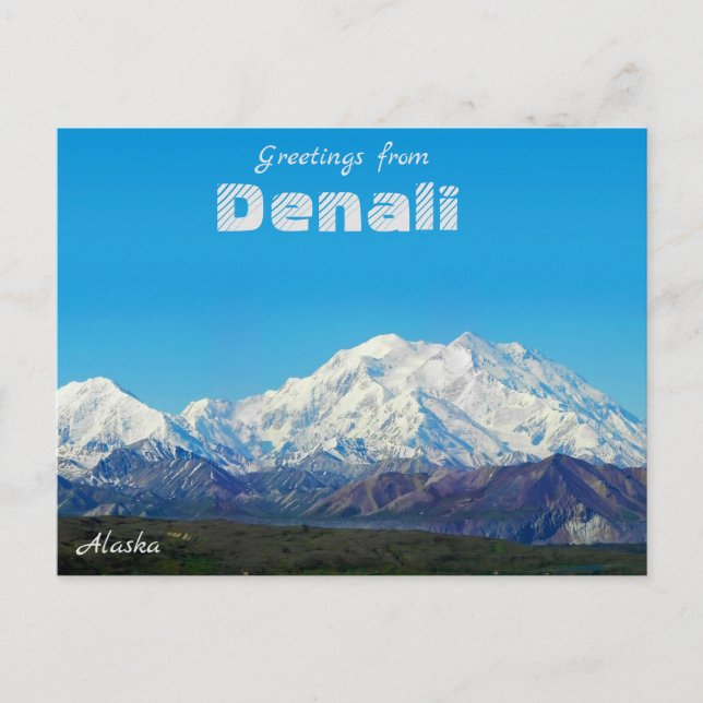 Greetings from Denali Alaska  Postcard (Front)