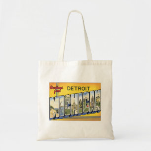 Greetings From Detroit Michigan Tote Bag
