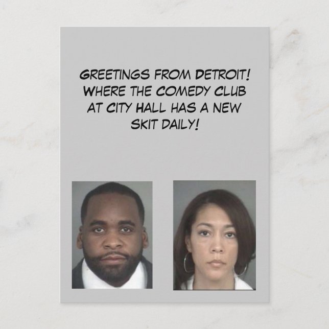 Greetings From Detroit Postcard (Front)