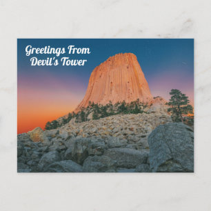 Greetings From Devil's Tower Postcard