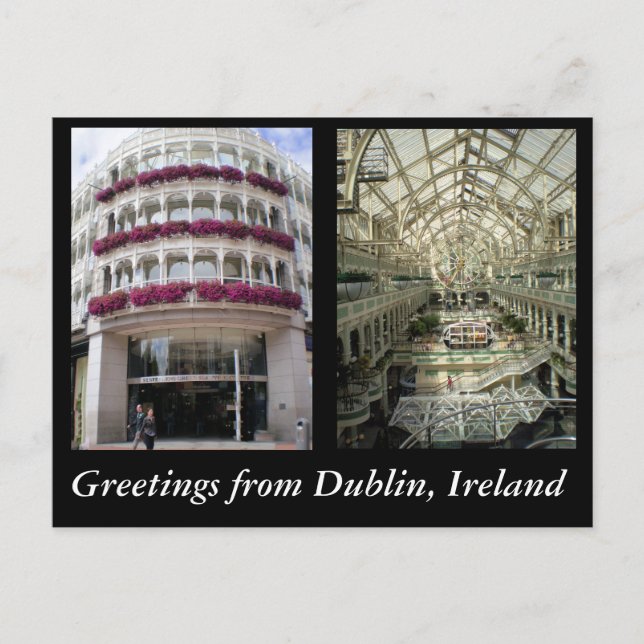 Greetings from Dublin Ireland Postcard (Front)