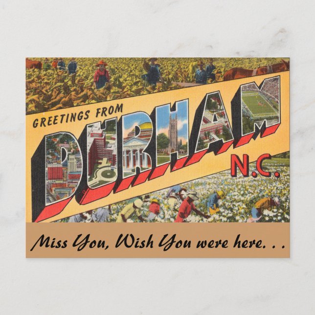 Greetings from Durham Postcard (Front)