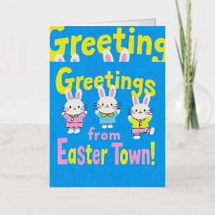 Greetings from Easter Town  Foil Greeting Card