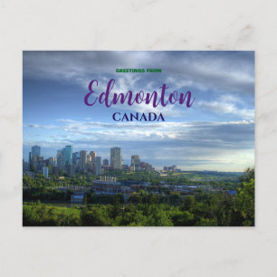 Greetings from Edmonton Canada Scenic Postcard
