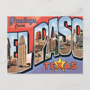 Greetings From EL Paso,Texas Postcard