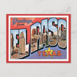Greetings From EL Paso,Texas Postcard