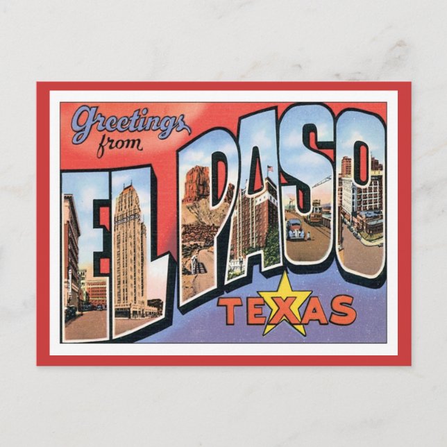 Greetings From EL Paso,Texas Postcard (Front)