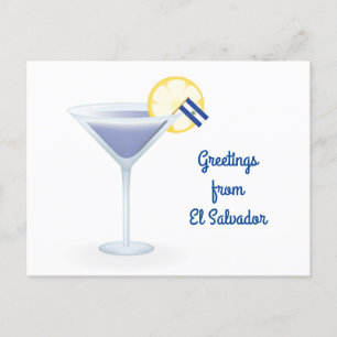 Greetings From El Salvador Cocktail Holiday Card