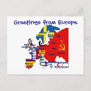Greetings from Europe postcard