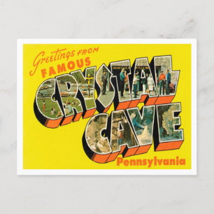 Greetings from famous Crystal Cave, Pennsylvania Postcard