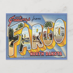 Greetings From Fargo North Dakota Postcard