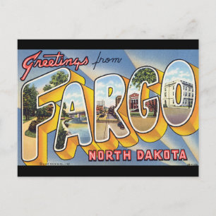 Greetings from Fargo North Dakota_Vintage Travel Postcard