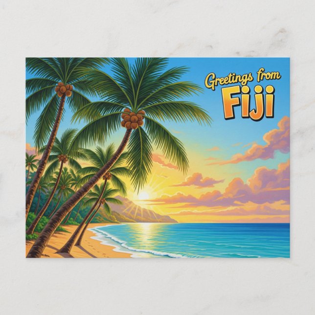 Greetings from Fiji Postcard (Front)