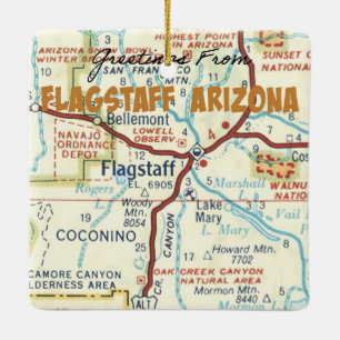 Greetings From Flagstaff Arizona Ceramic Ornament