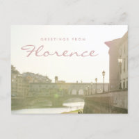 Greetings from Florence Italy Ponte Vecchio Bridge
