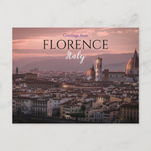 Greetings from Florence Italy Postcard Firenze