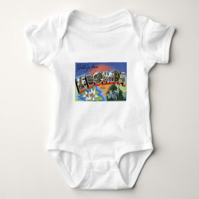 Greetings from Florida Baby Bodysuit (Front)