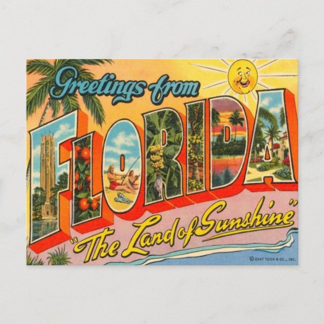 Greetings From Florida Postcard (Front)