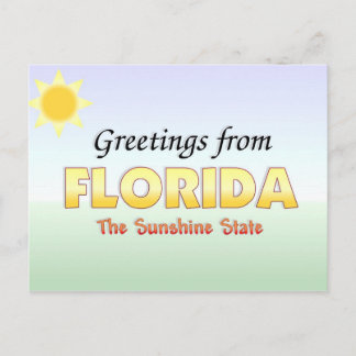 Greetings from Florida Postcard