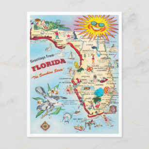 Greetings from Florida, the Sunshine State Travel Postcard