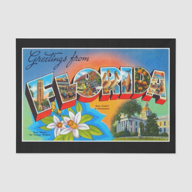 Greetings from Florida Tissue Paper (Front)