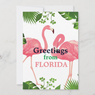 Greetings from Florida, tropical design Holiday Card