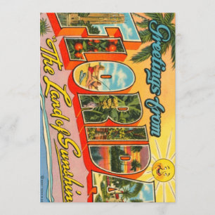 Greetings From Florida Vintage Postcard