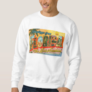 Greetings From Florida Vintage Postcard Sweatshirt