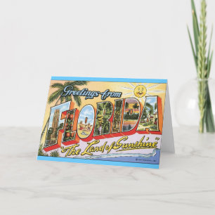 Greetings from Florida - Vintage Travel Card
