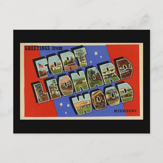 Greetings from Fort Leonard Wood Missouri Postcard (Front)