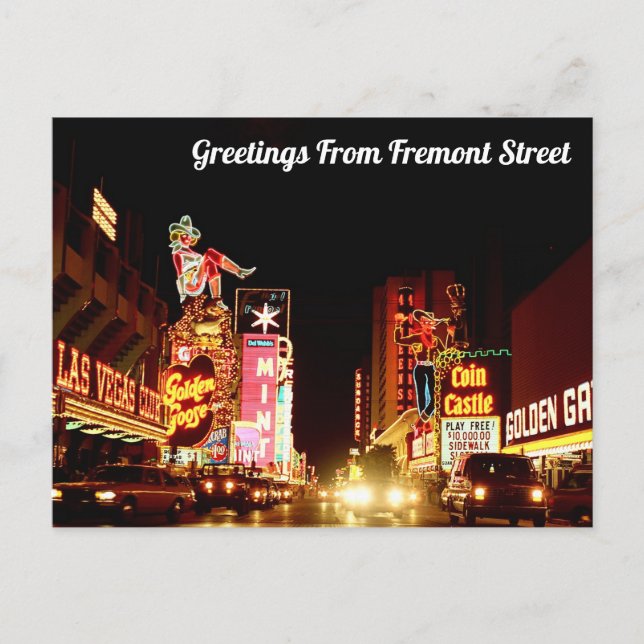 Greetings From Fremont Street Postcard (Front)