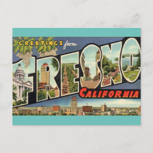 Greetings from Fresno Ca. Travel Postcard
